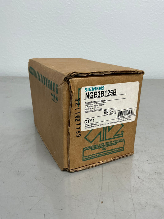 New Siemens NGB3B125B 3 Pole, 125 Amps, 480 Volts