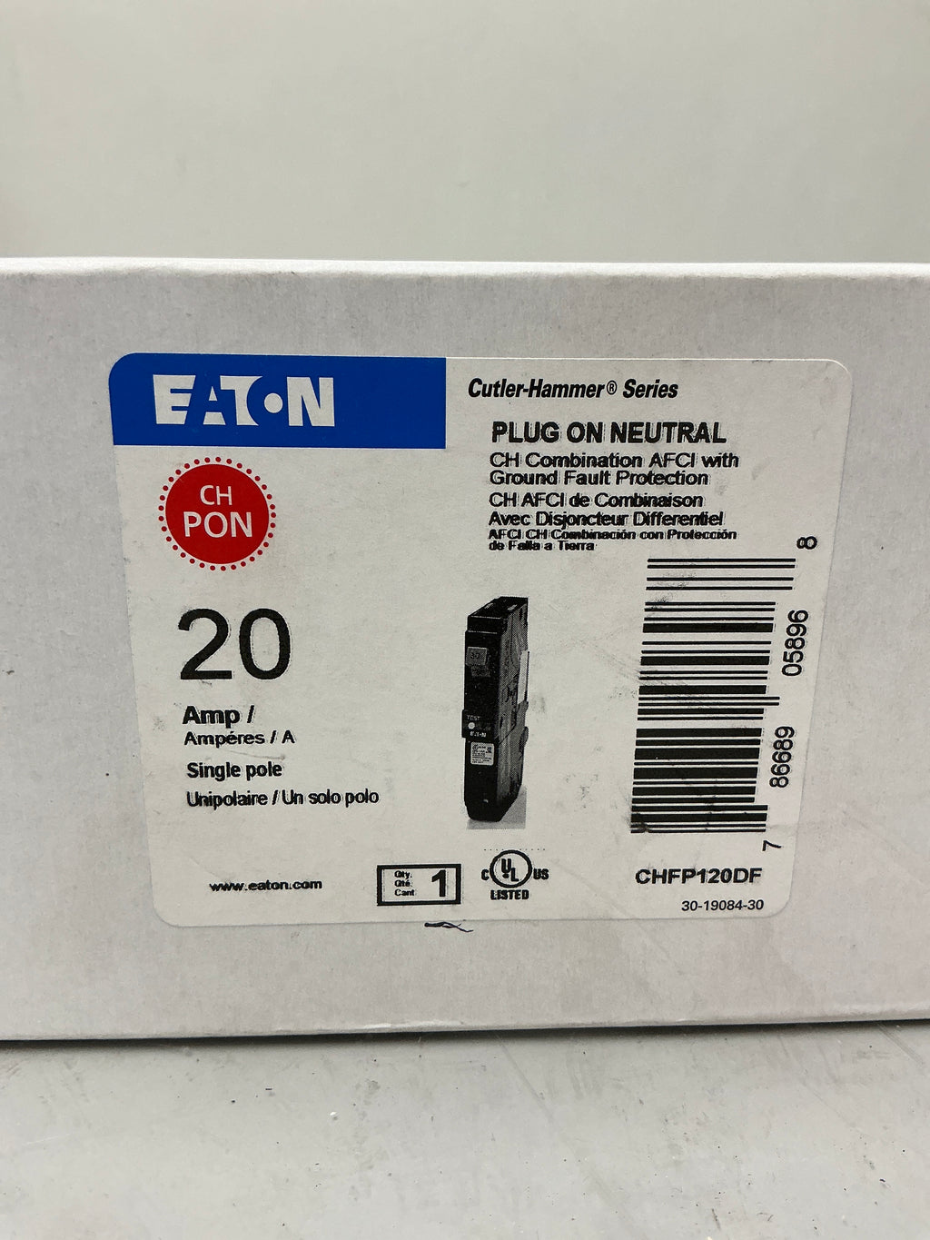 New Eaton CHFP120DF 1 Pole, 20 Amps, 120 Volts Circuit Breaker