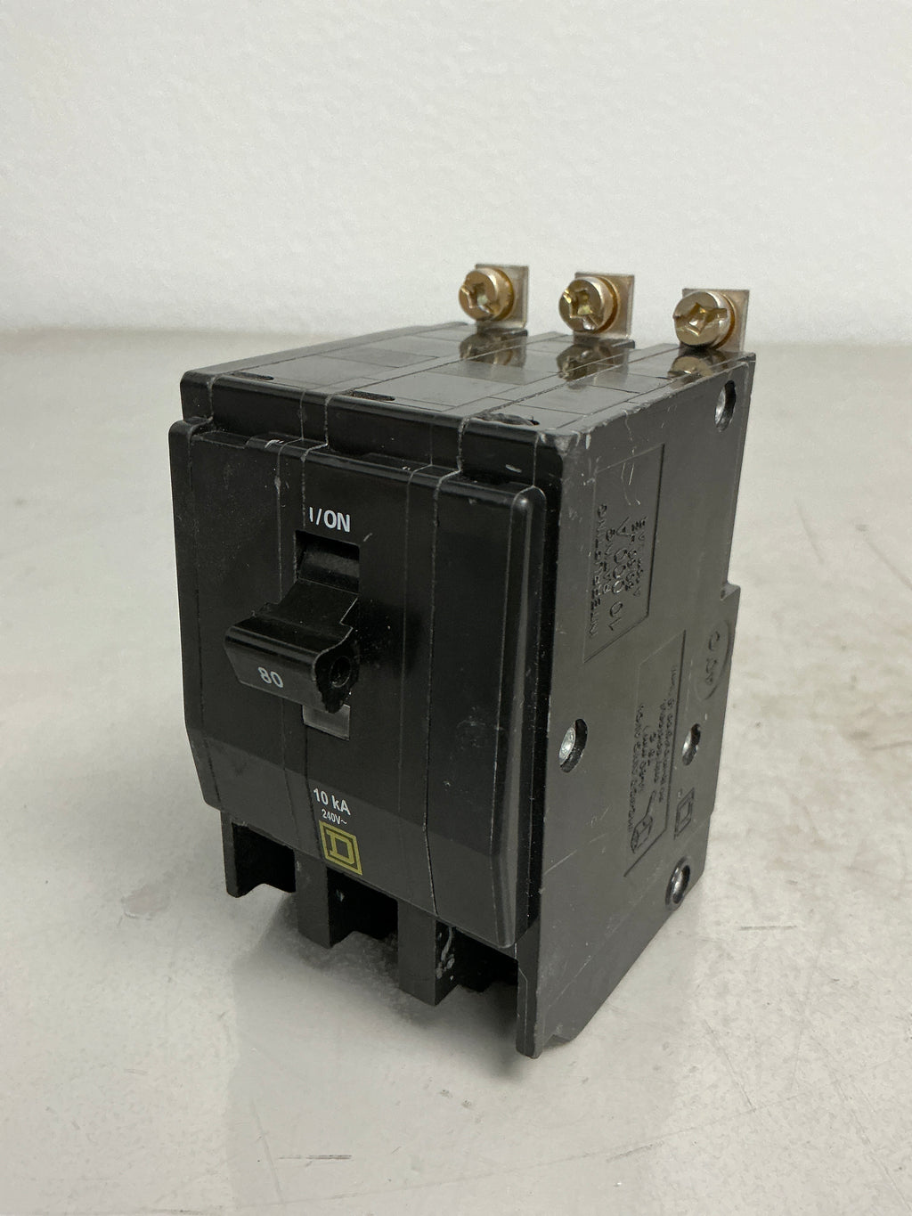 Used Square D QOB380 3 Pole, 80 Amps, 250 Volts