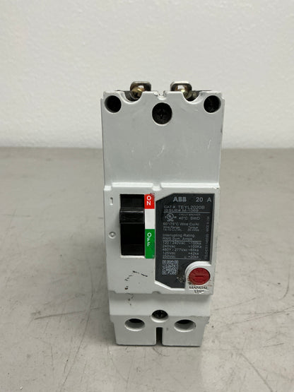 New ABB TEYL2020B 2 Pole, 20 Amps, 480 Volts