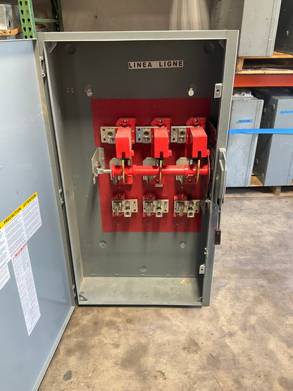 New Square D Disconnect H325 400 Amp 240 Volt Fusible Indoor