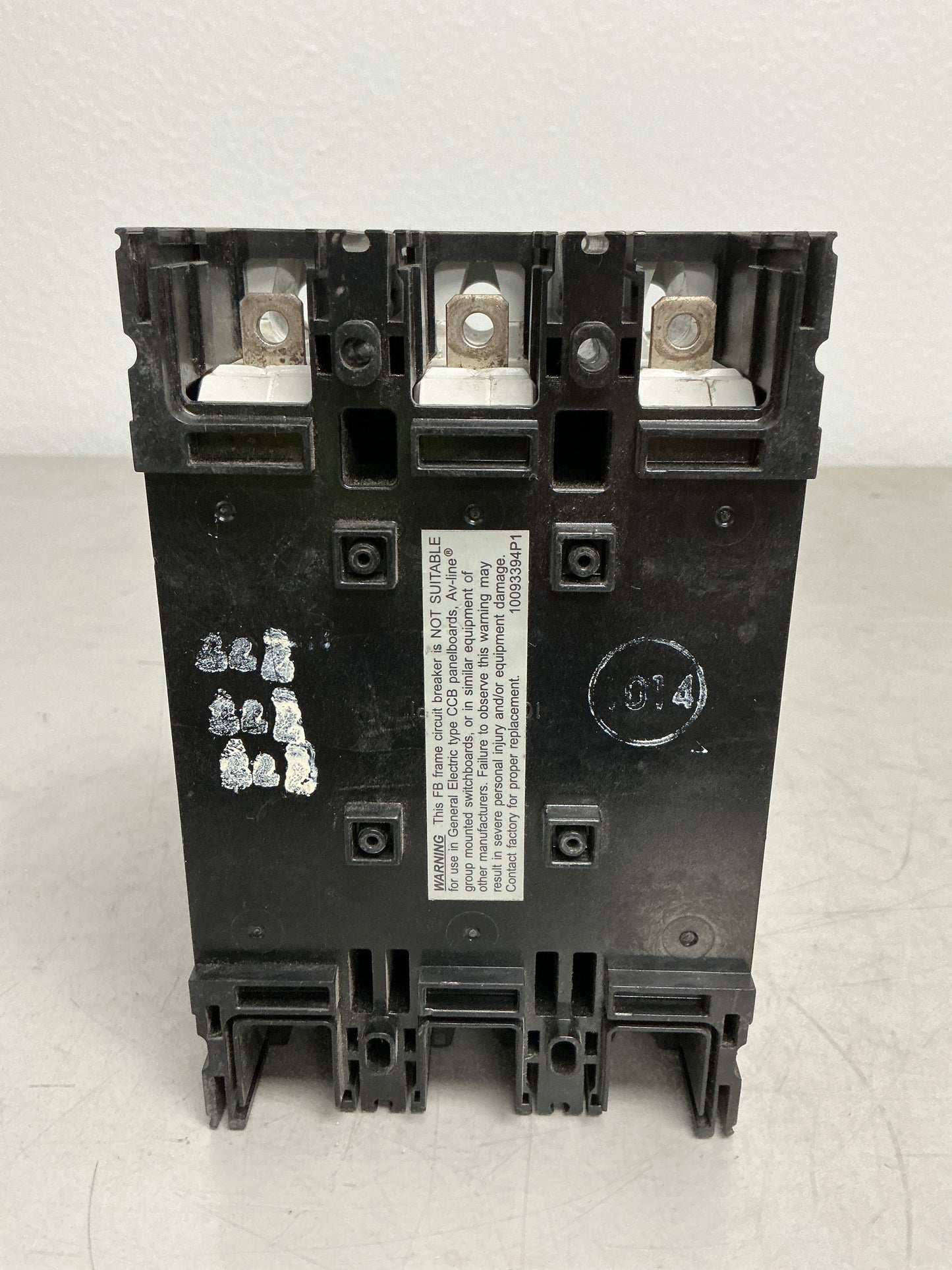 Used FBN36TE080RV 80 Amp 600 Volt 3 Pole Breaker