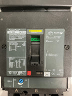 Used Square D JJA36200 3 Pole, 200 Amps, 600 Volts