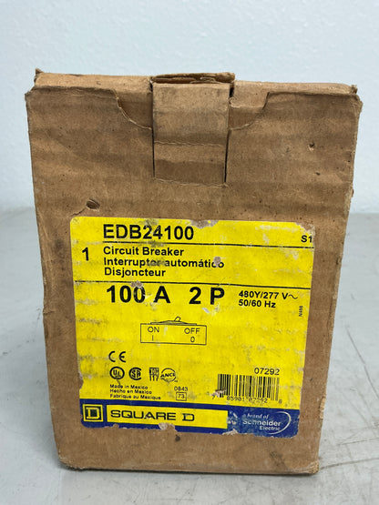 New Square D EDB24100 2 Pole, 100 Amps, 480 Volts