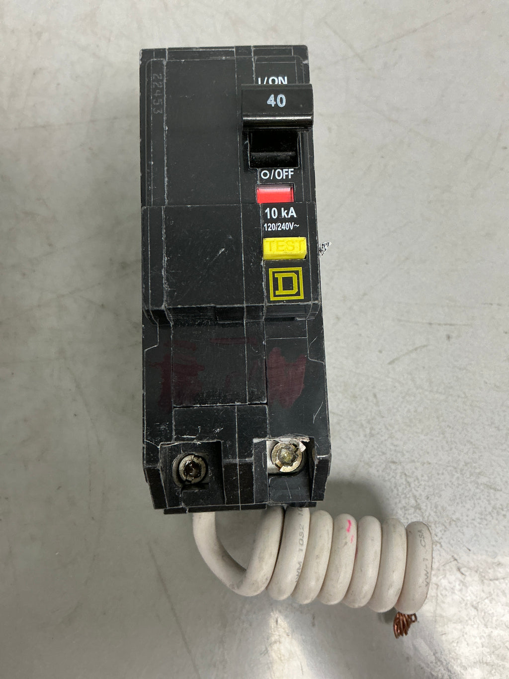 Used Square D QOB240GFI 2 Pole, 40 Amps, 120/240 Volts Circuit Breaker
