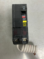 Used Square D QOB240GFI 2 Pole, 40 Amps, 120/240 Volts Circuit Breaker