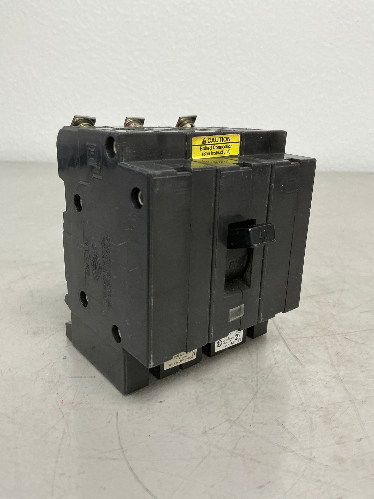 *See condition notes* New Square D EHB34040 3 Pole, 40 Amps, 480 Volts