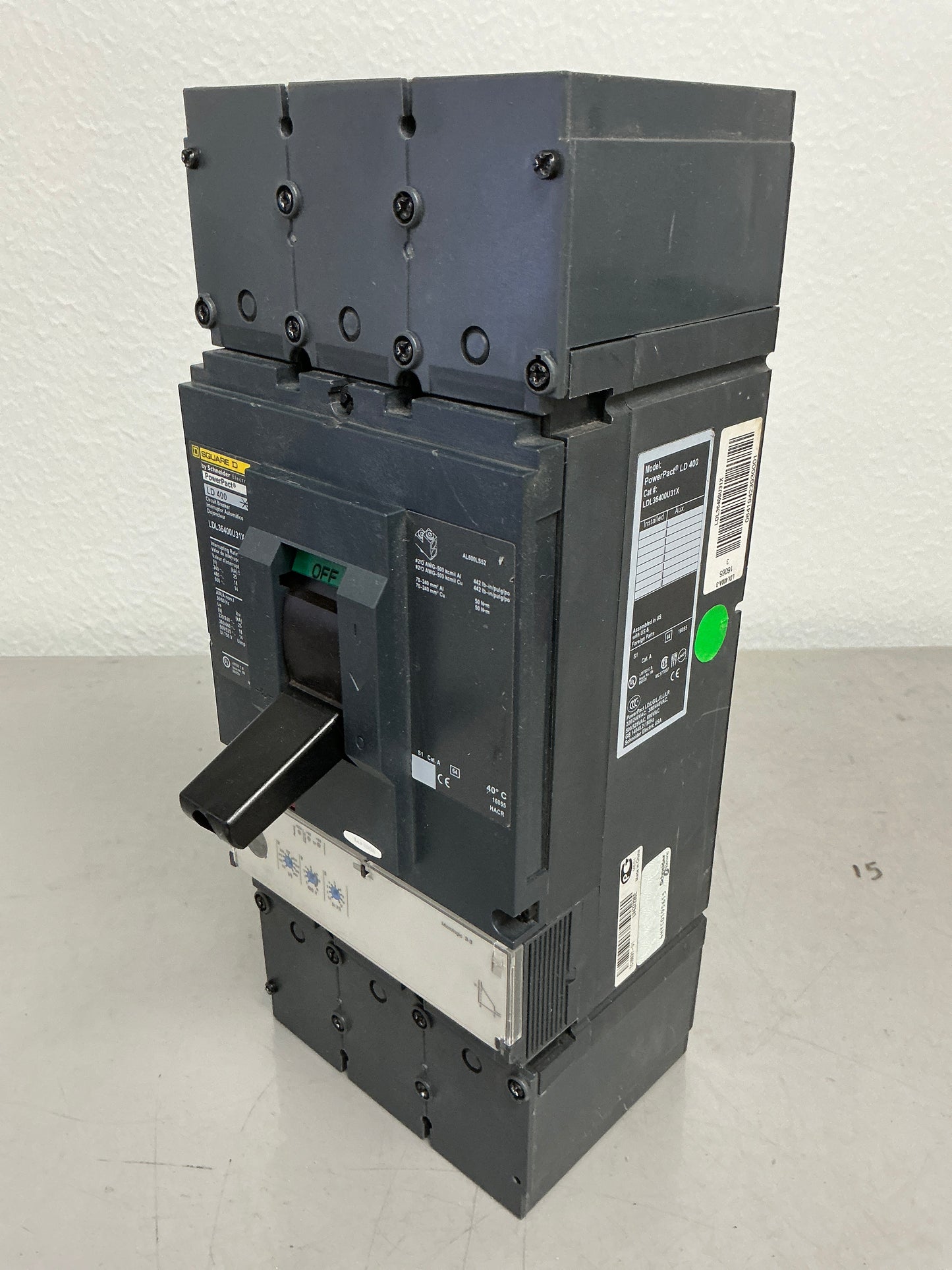 New Square D LDL36400U31X 3 Pole, 400 Amps, 600 Volts