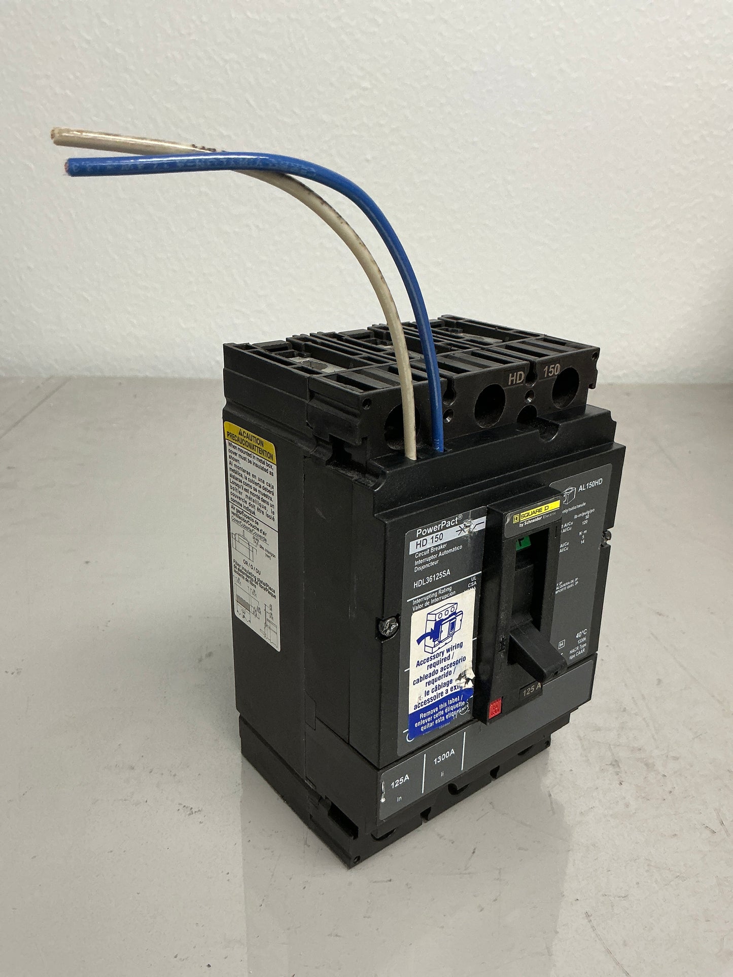 Used Square D HDL36125SA 3 Pole, 125 Amps, 600 Volts