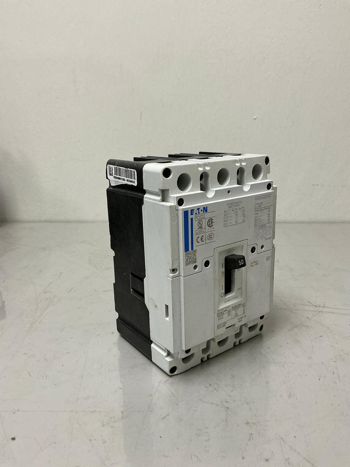 Used Eaton PDG23M0050TFFL 3Pole, 50 Amps,  Circuit Breaker