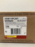 New Square D HOM115PCAFI 1 Pole, 15 Amps, 120 Volts Circuit Breaker