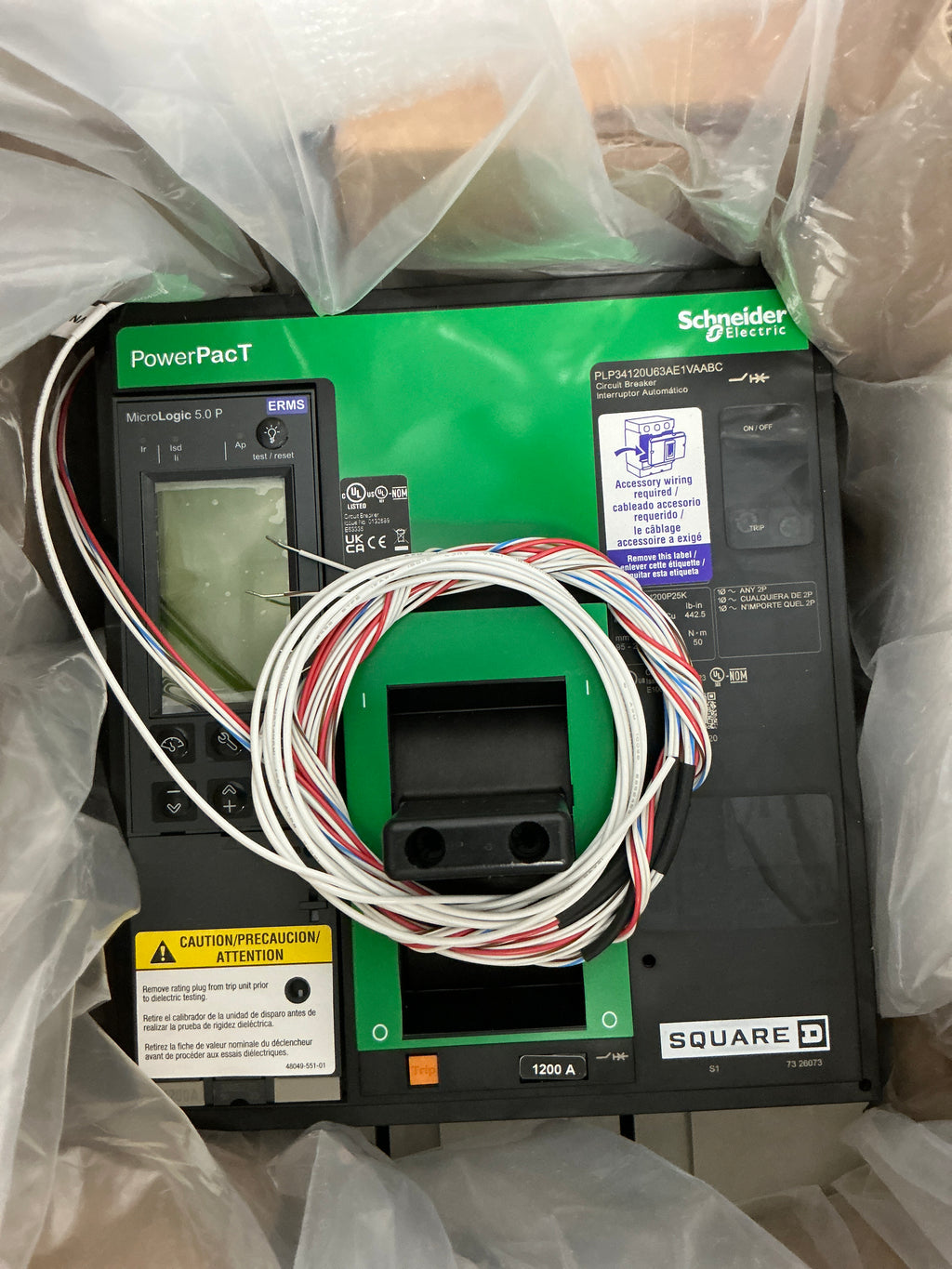 New Square D PLP34120U63AE1VAABC 3 Pole, 1200 Amps, 480 Volts, PLP34120