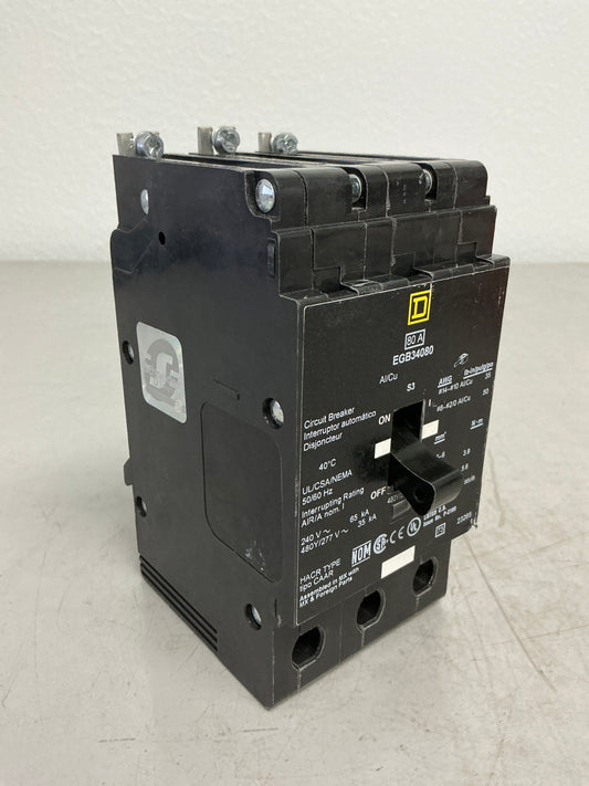 New Square D EGB34080 3 Pole, 80 Amps