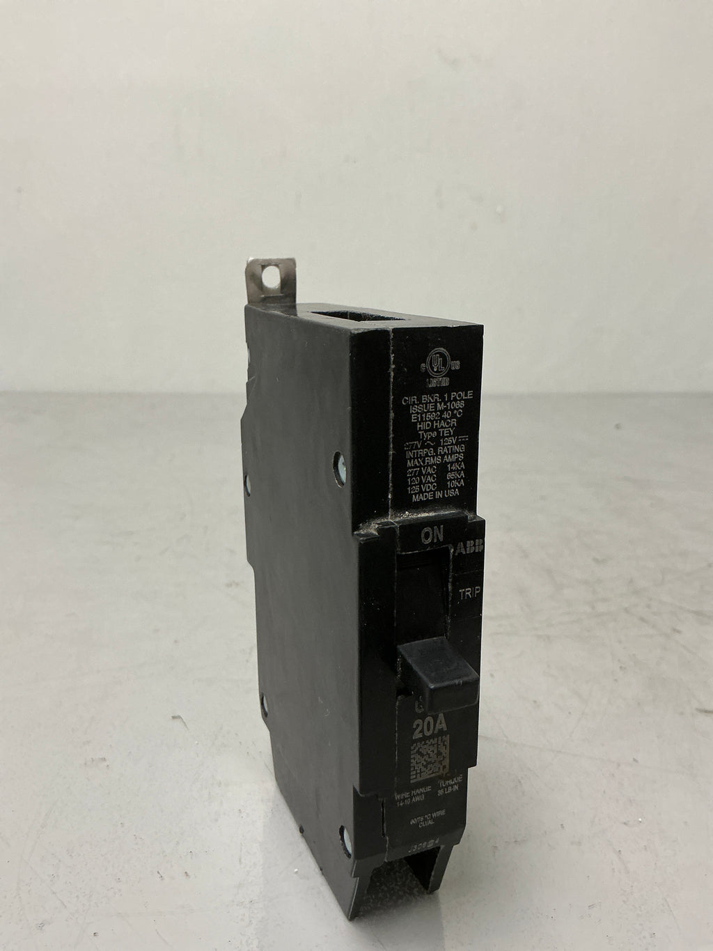 Used ABB TEY120 1 Pole, 20 Amps, 120 Volts Circuit Breaker