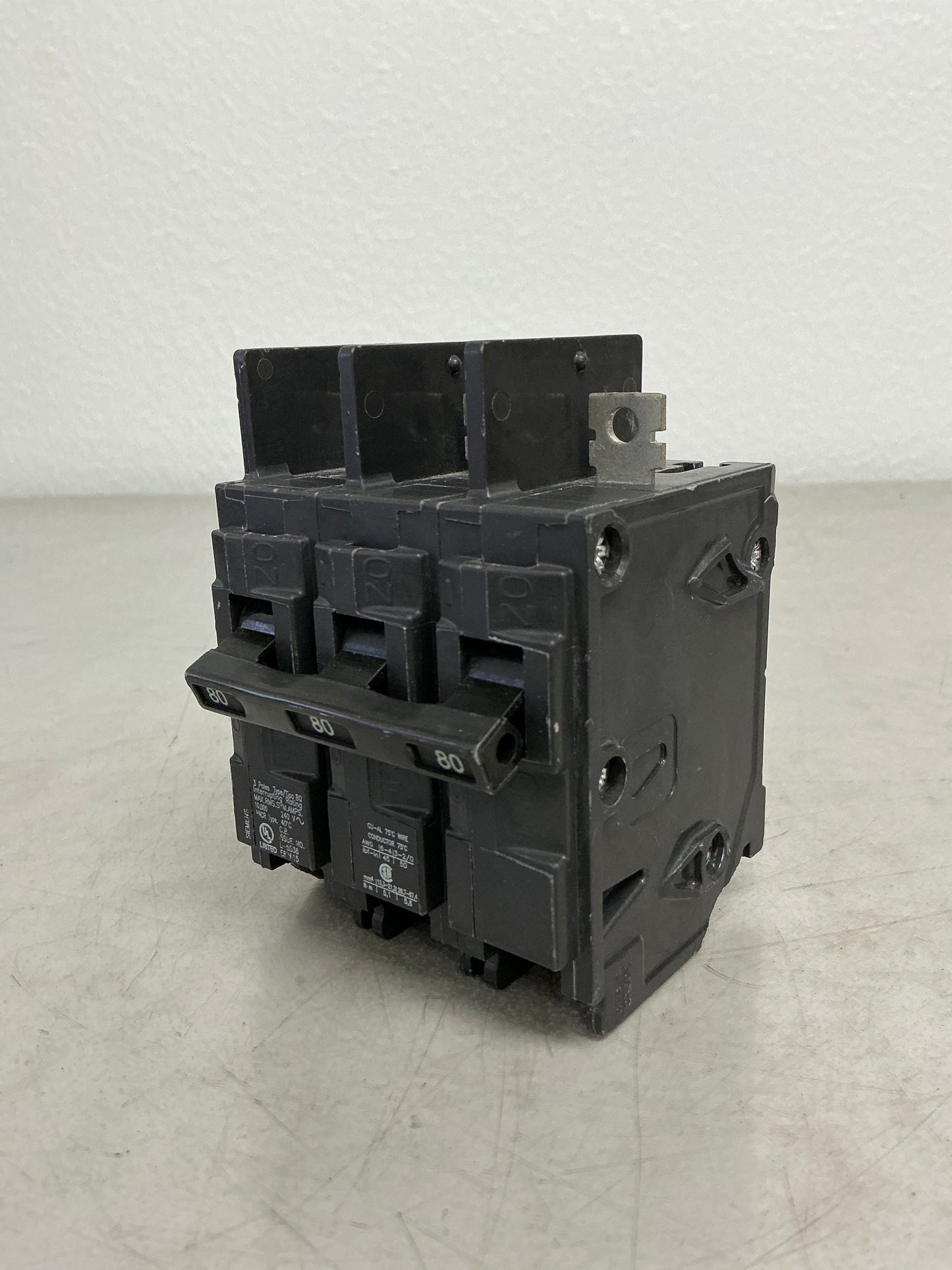 New Siemens BQ3B080 3 Pole, 80 Amps, 240 Volts