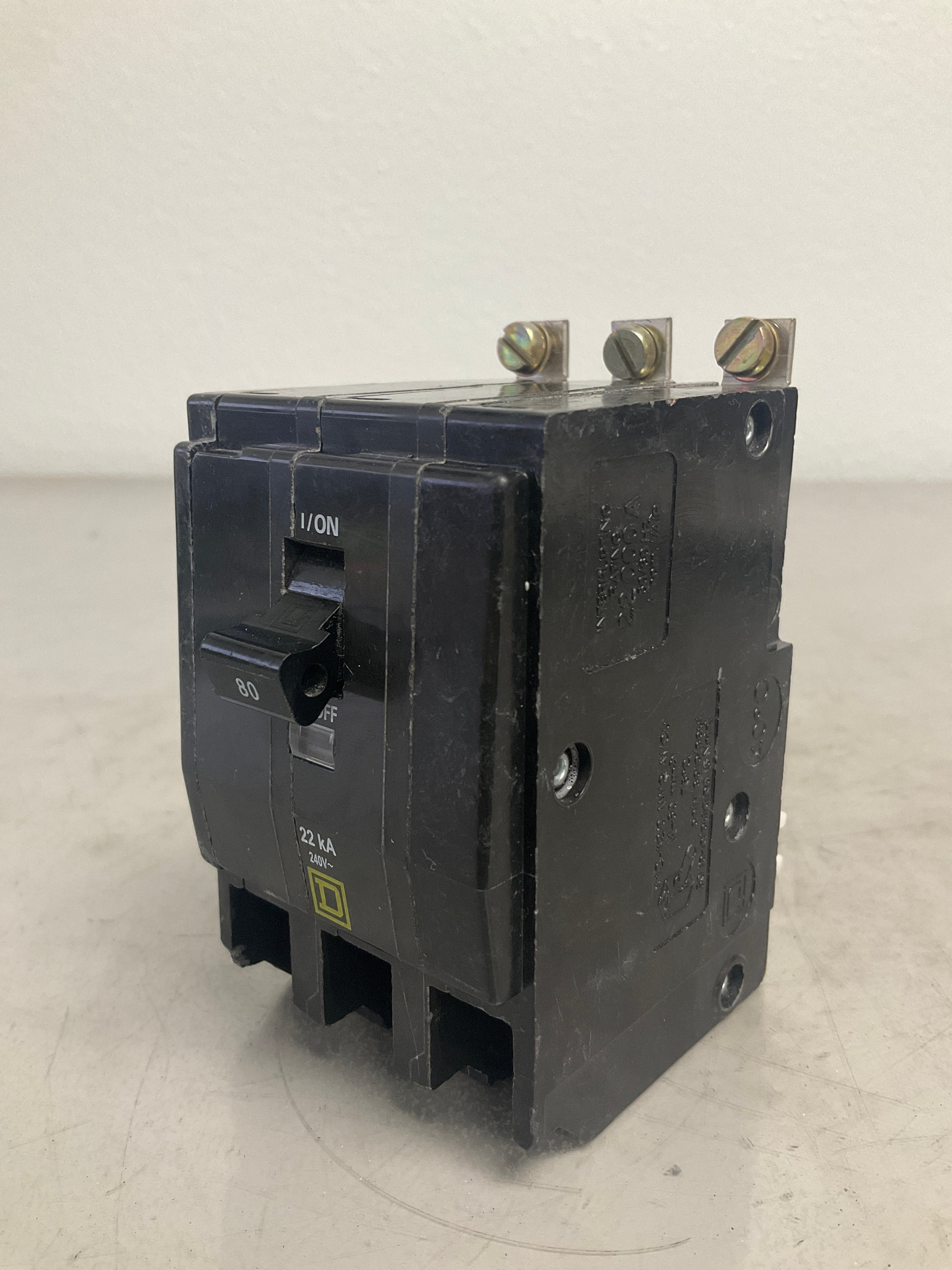 Used Square D QOB380VH 3 Pole, 80 Amps, 240 Volts