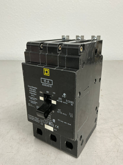 *CHIPPED* New Square D EDB34015 3 Pole, 15 Amps, 480 Volts