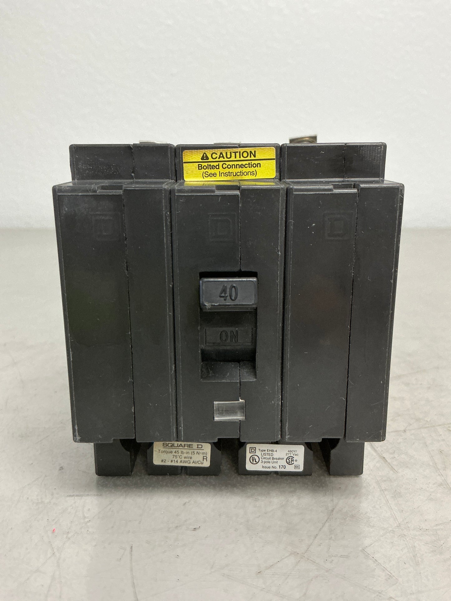 *See condition notes* New Square D EHB34040 3 Pole, 40 Amps, 480 Volts