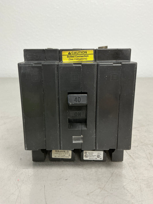 *See condition notes* New Square D EHB34040 3 Pole, 40 Amps, 480 Volts