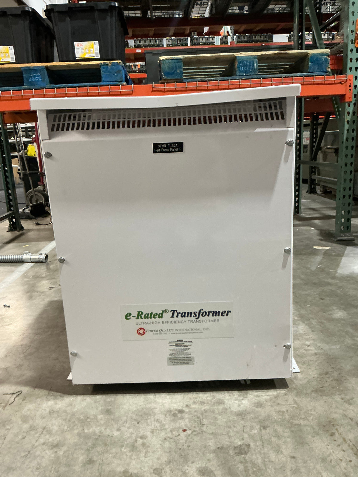 Used PQI 30 KVA, 3 PH, 480 Primary 208/120 Secondary Transformer