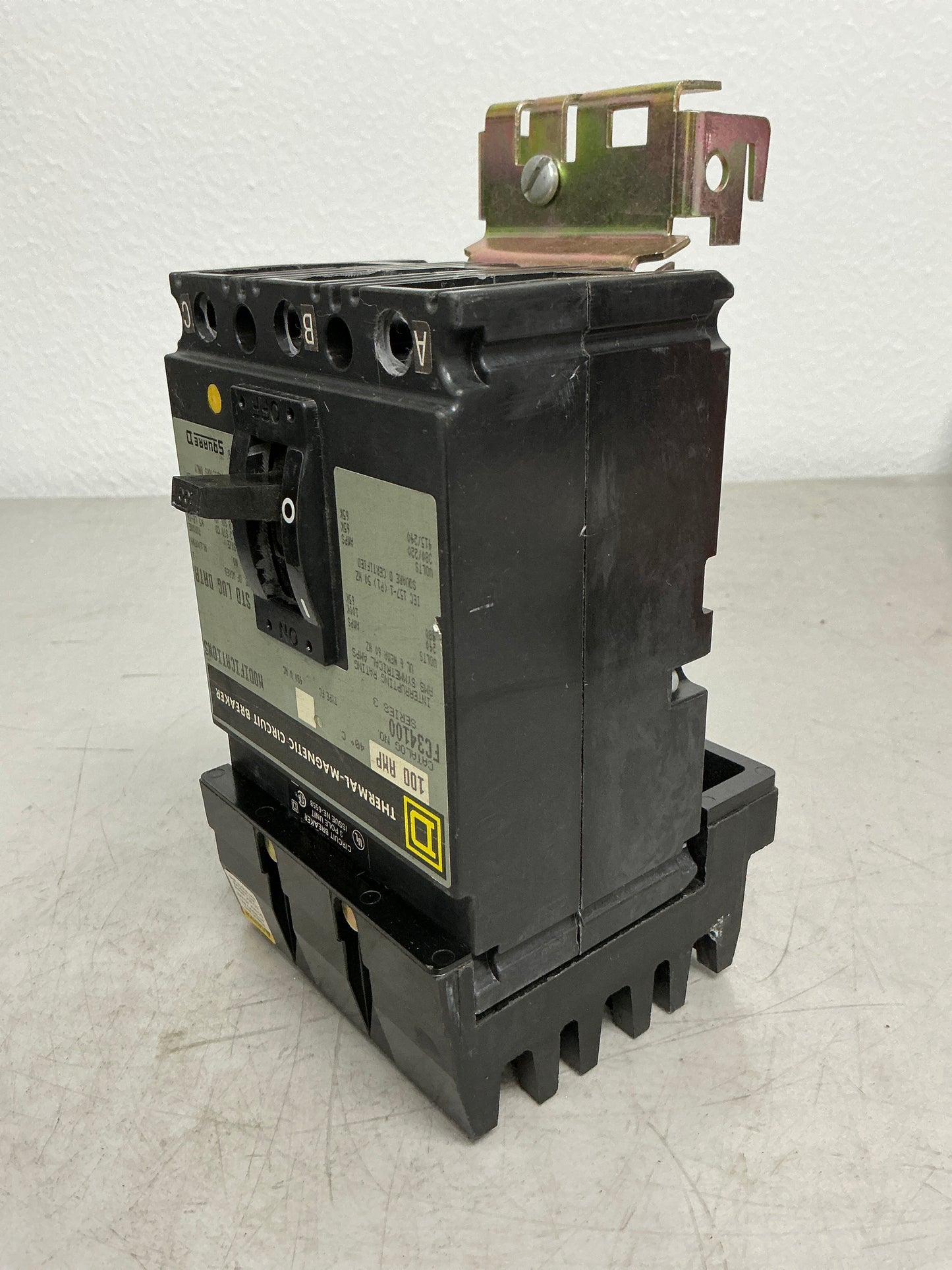 Used Square D FC34100 3 Pole, 100 Amps, 600 Volts