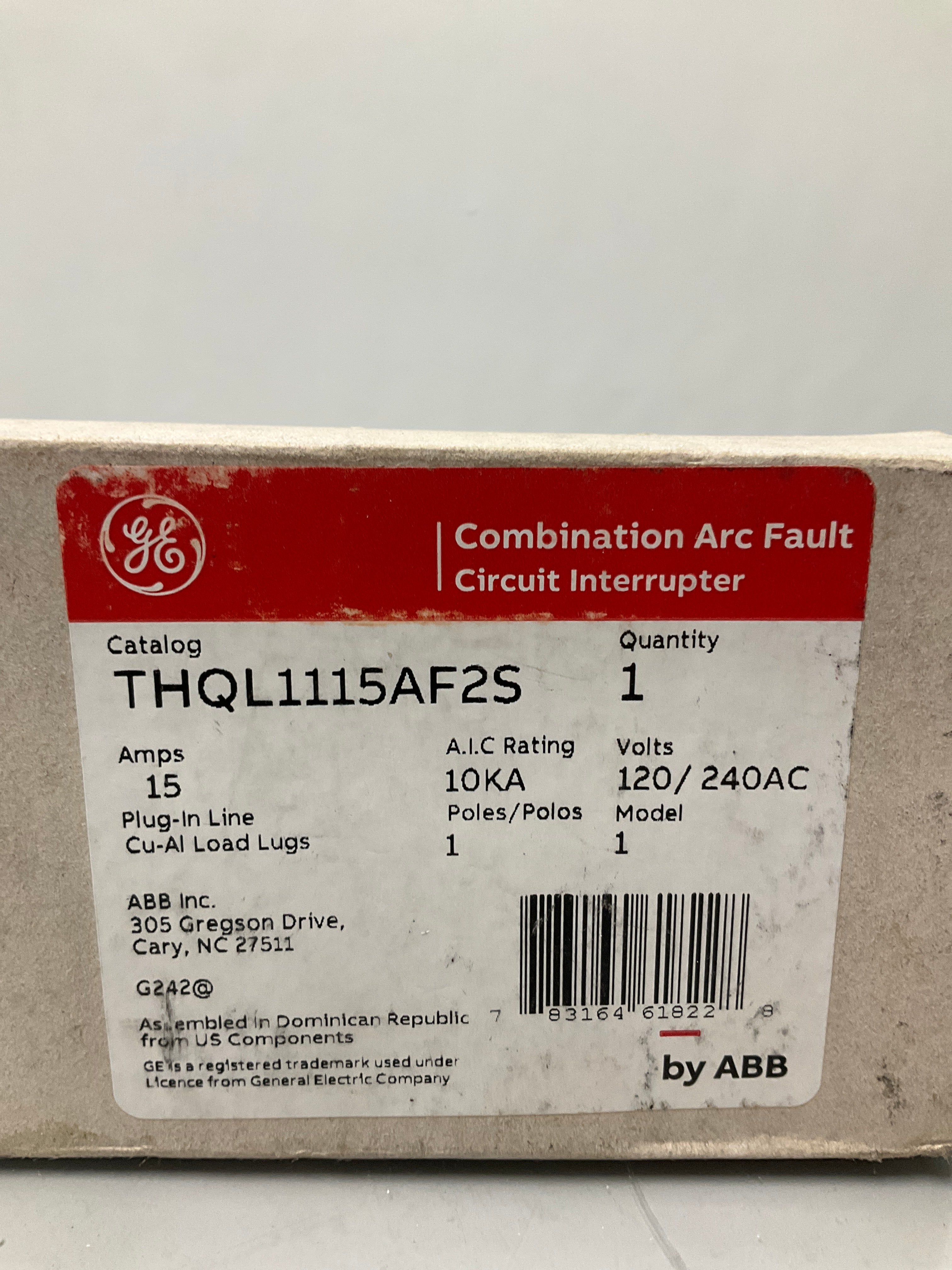 New THQL1115AF2S 1 Pole, 15 Amps, 120 Volts Circuit Breaker