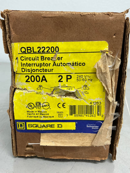 New Square D QBL22200 2 Pole, 200 Amps, 240 Volts