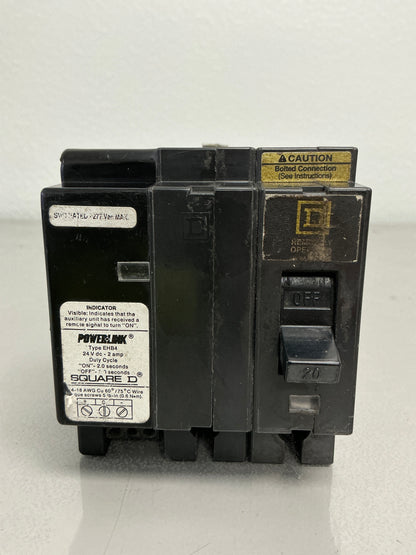 Used Square D EHB2402PL 20 Amps, 2 Pole, 277 Volts