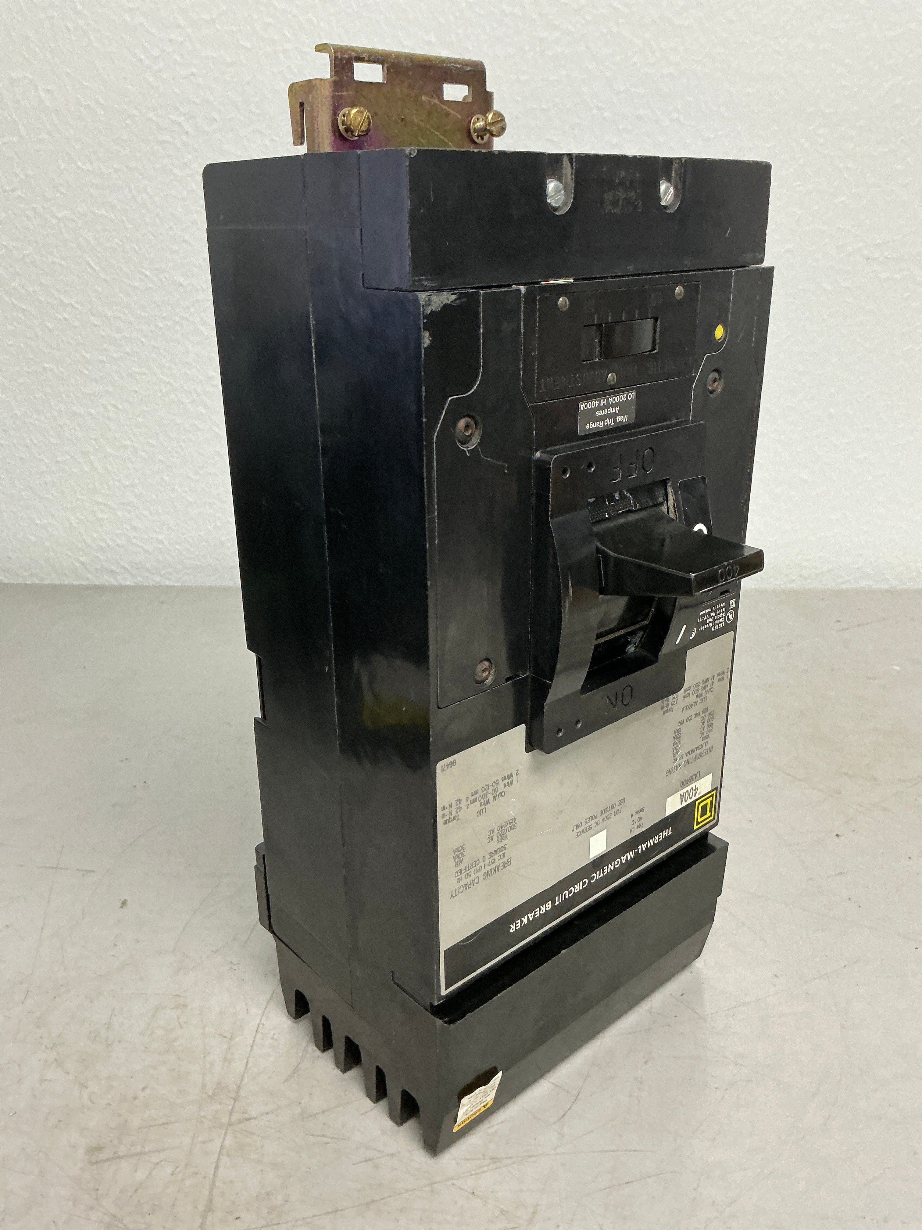 Used Square D LA36400 3 Pole, 400 Amps, 600 Volts