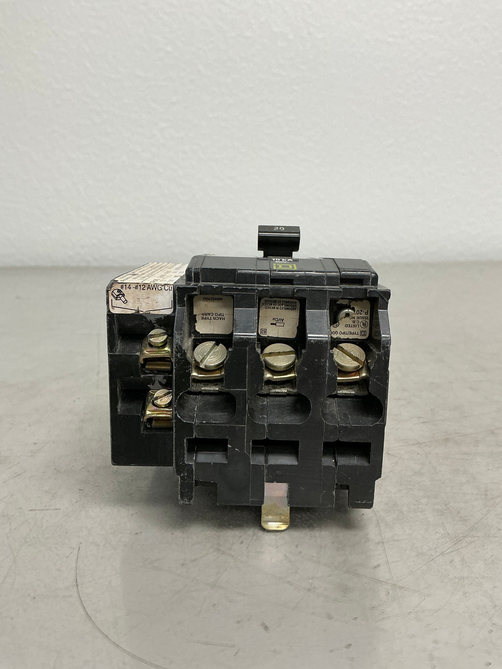 Used Square D QOB3201021 (Shunt Trip) 3 Pole, 20 Amps, 240 Volts