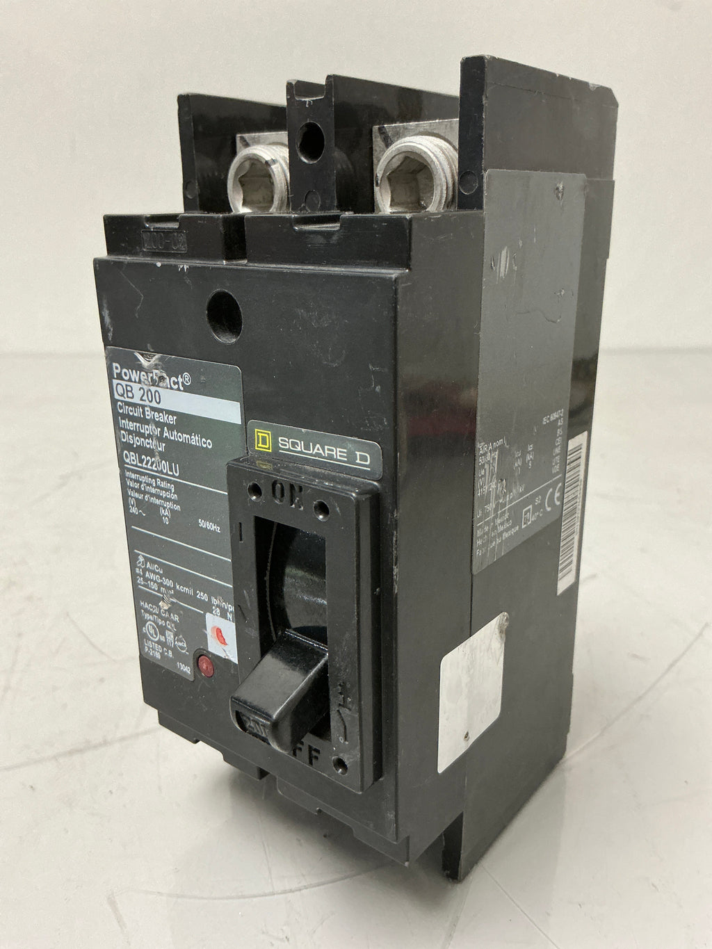 Used Square D QBL22200LU 2 Pole, 200 Amps, 240 Volts Circuit Breaker