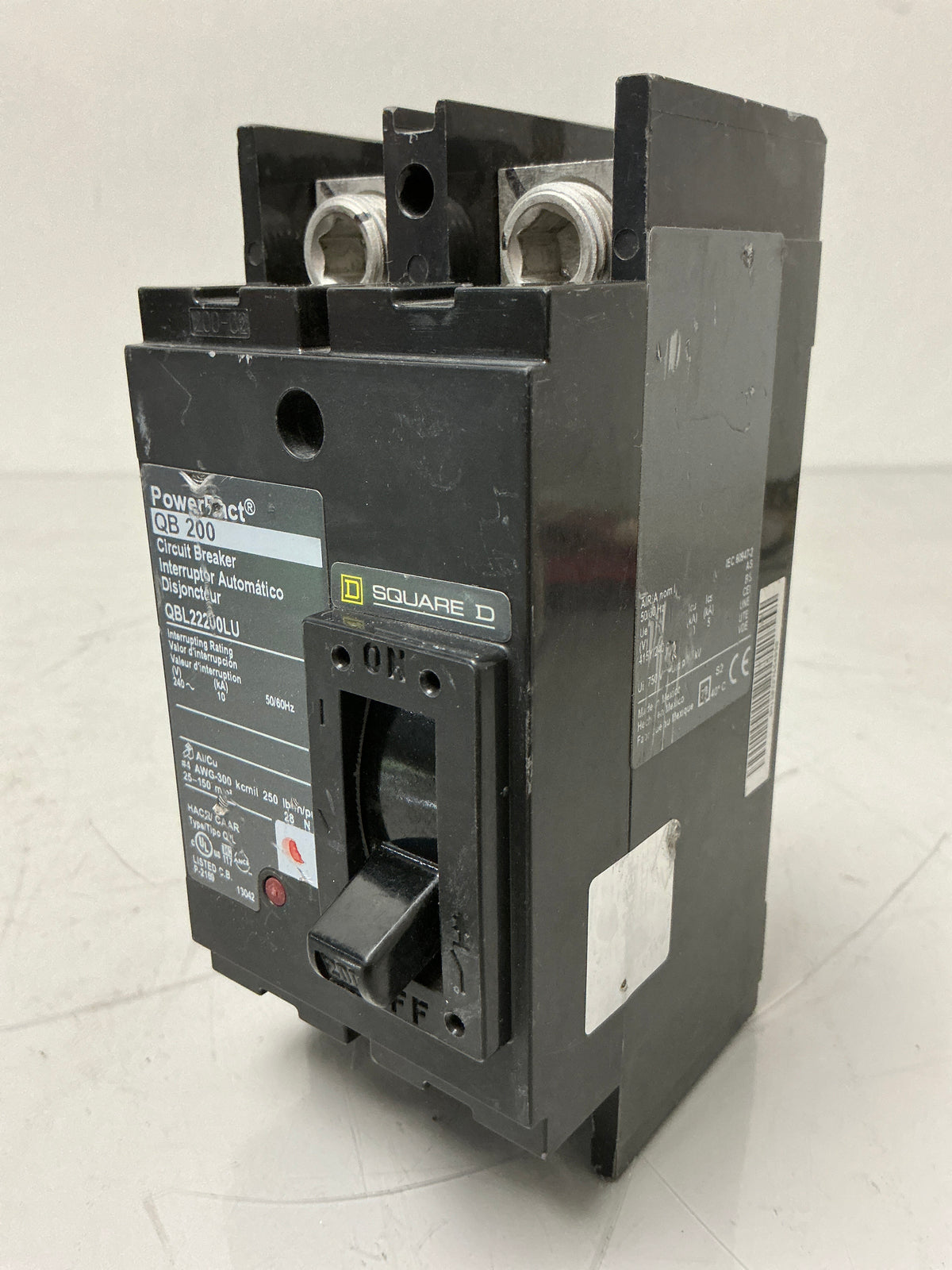 Used Square D QBL22200LU 2 Pole, 200 Amps, 240 Volts Circuit Breaker