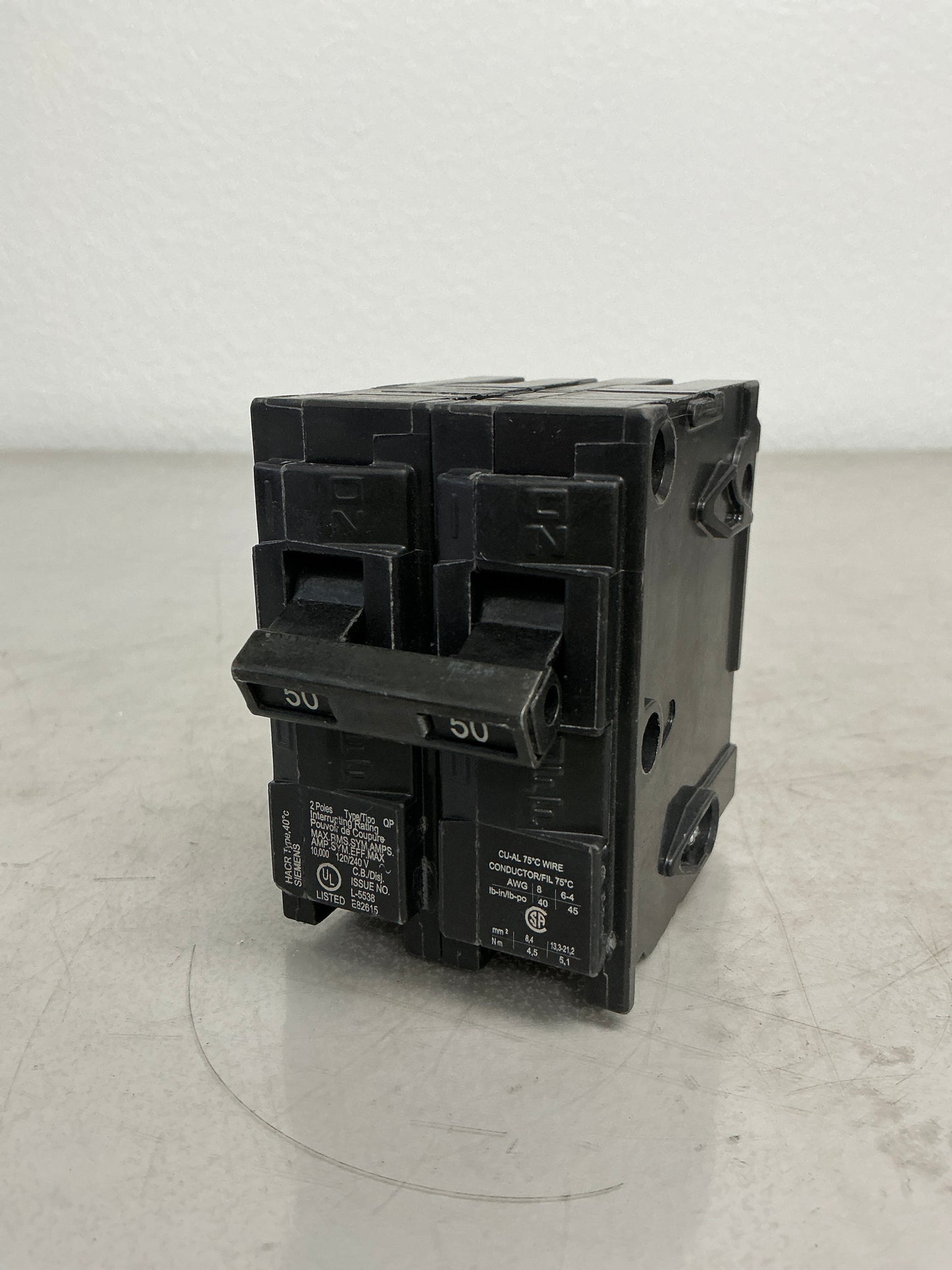 Used Siemens Q250 2 Pole, 50 Amps, 240 Volts