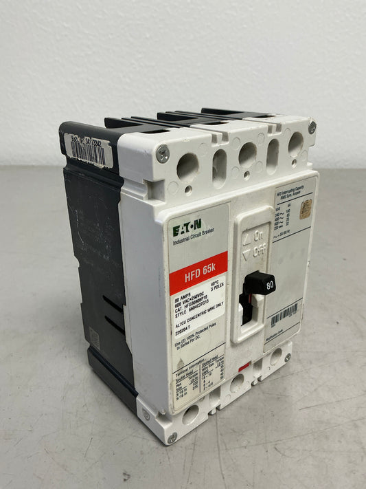*CHIPPED* Used HFD3080BP10 3 Poles, 80 Amps, 600 Volts