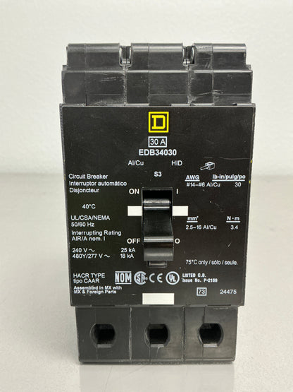 New EDB34030 3 Pole, 30 Amps, 480/277 Volts