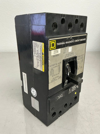 Used Square D KAL36225 3 Pole, 225 Amps, 600 Volts