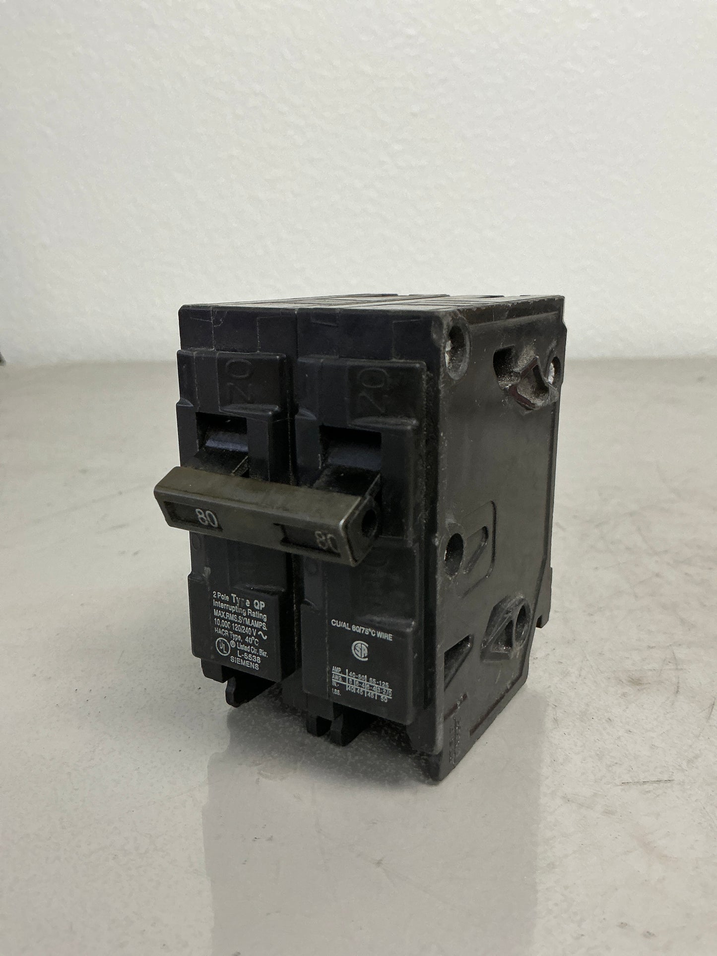 Used Siemens Q280 2 Pole, 80 Amps, 240 Volts