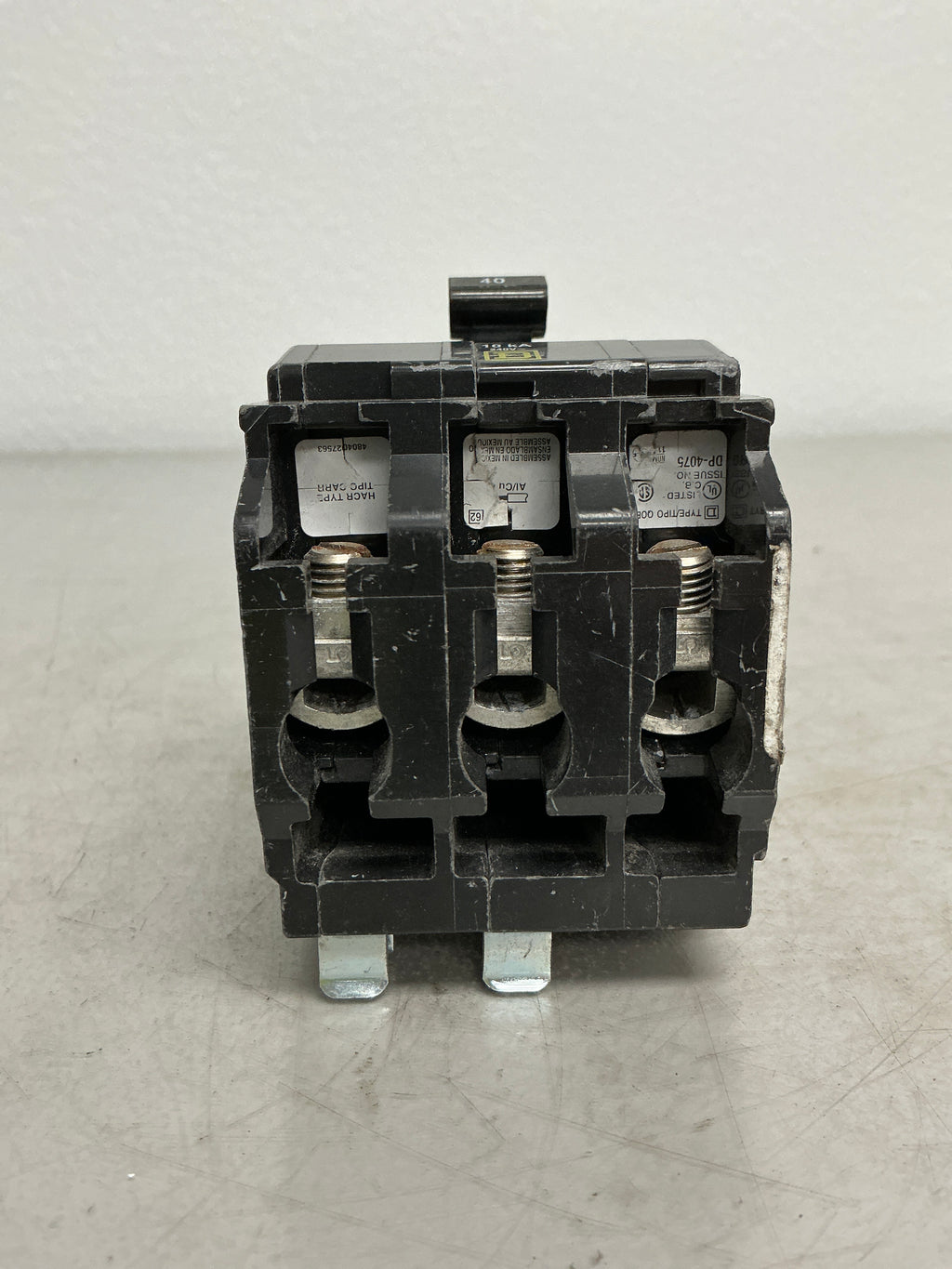 Used Square D QOB340 3 Pole, 40 Amps, 240 Volts
