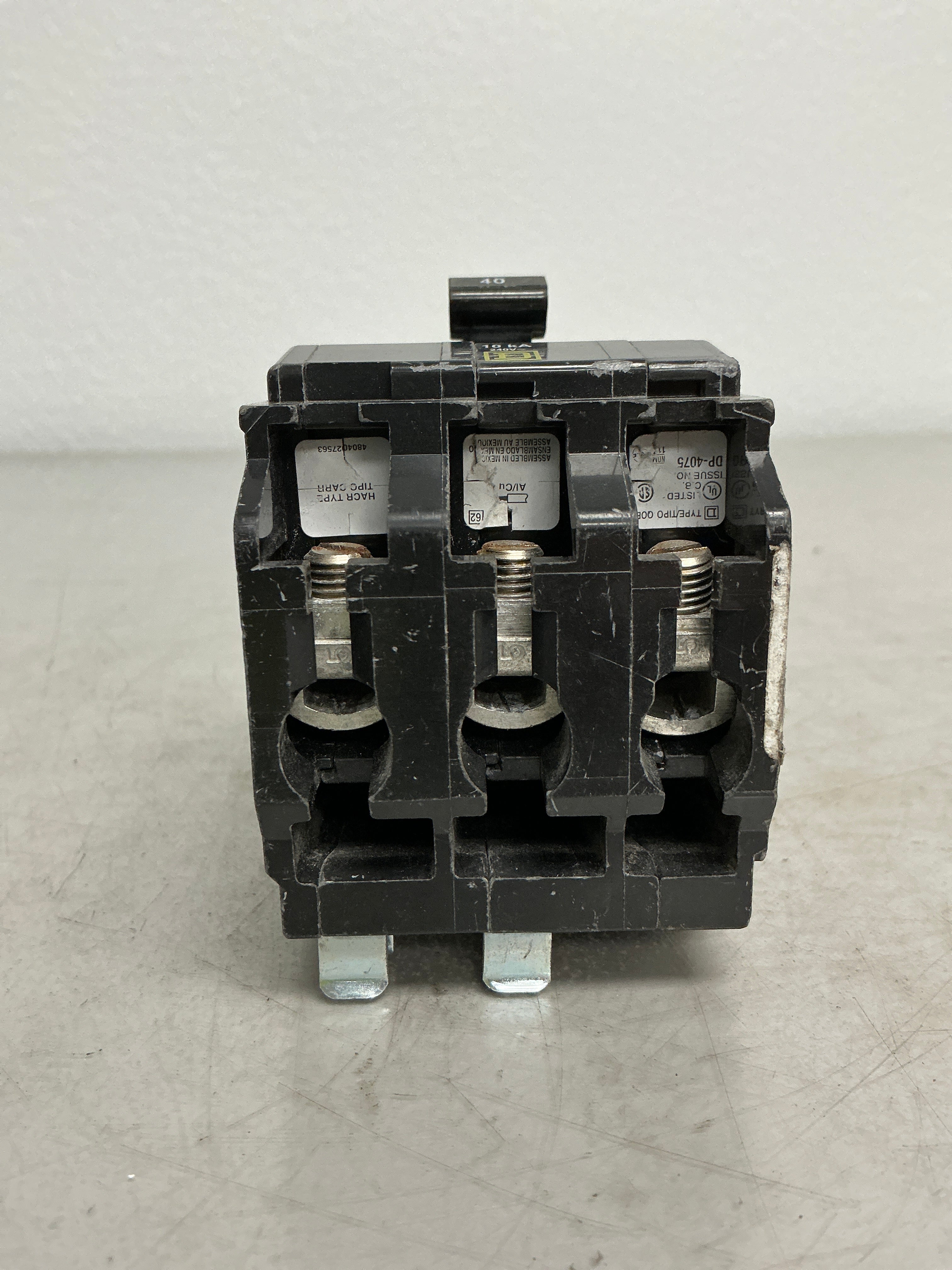 Used Square D QOB340 3 Pole, 40 Amps, 240 Volts