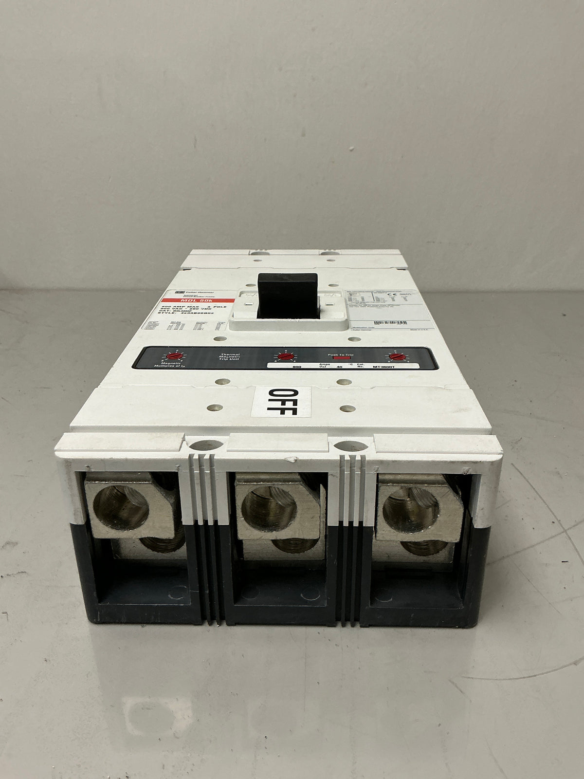 Used Cutler-Hammer MDL3800F 3 Pole, 800 Amps, 600 Volts, Circuit Breaker