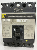 *CHIPPED* Used Square D FAL34030 3 Pole, 30 Amps, 480 Volt