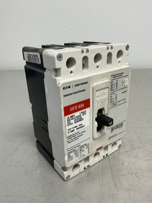 Used HFD3050L 3 Poles, 50 Amps, 600 Volts