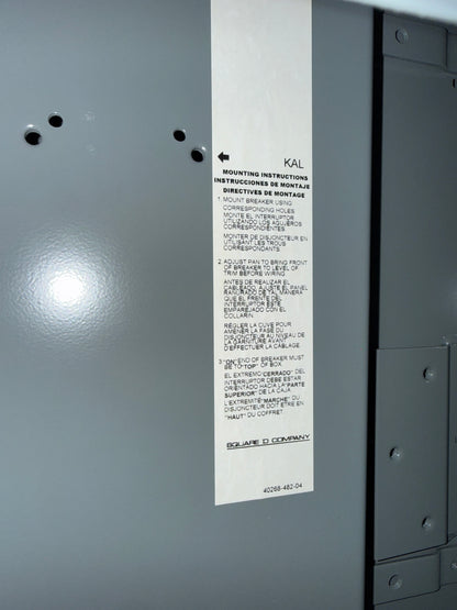 New Square D LA400R Breaker Enclosure 3R Outdoor Rated