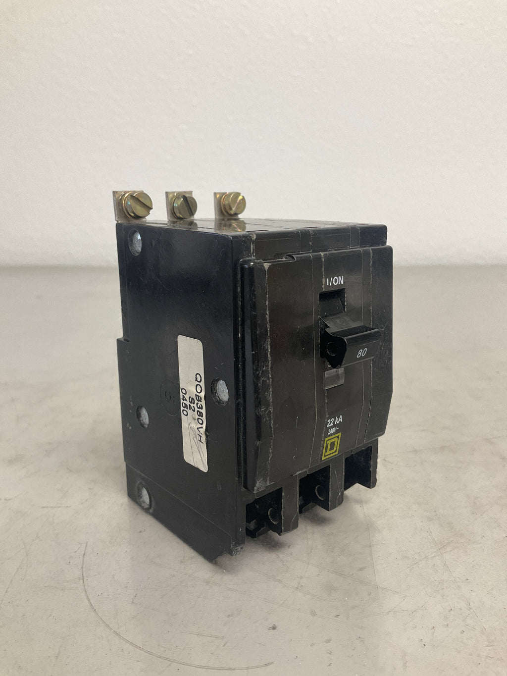 Used Square D QOB380VH 3 Pole, 80 Amps, 240 Volts