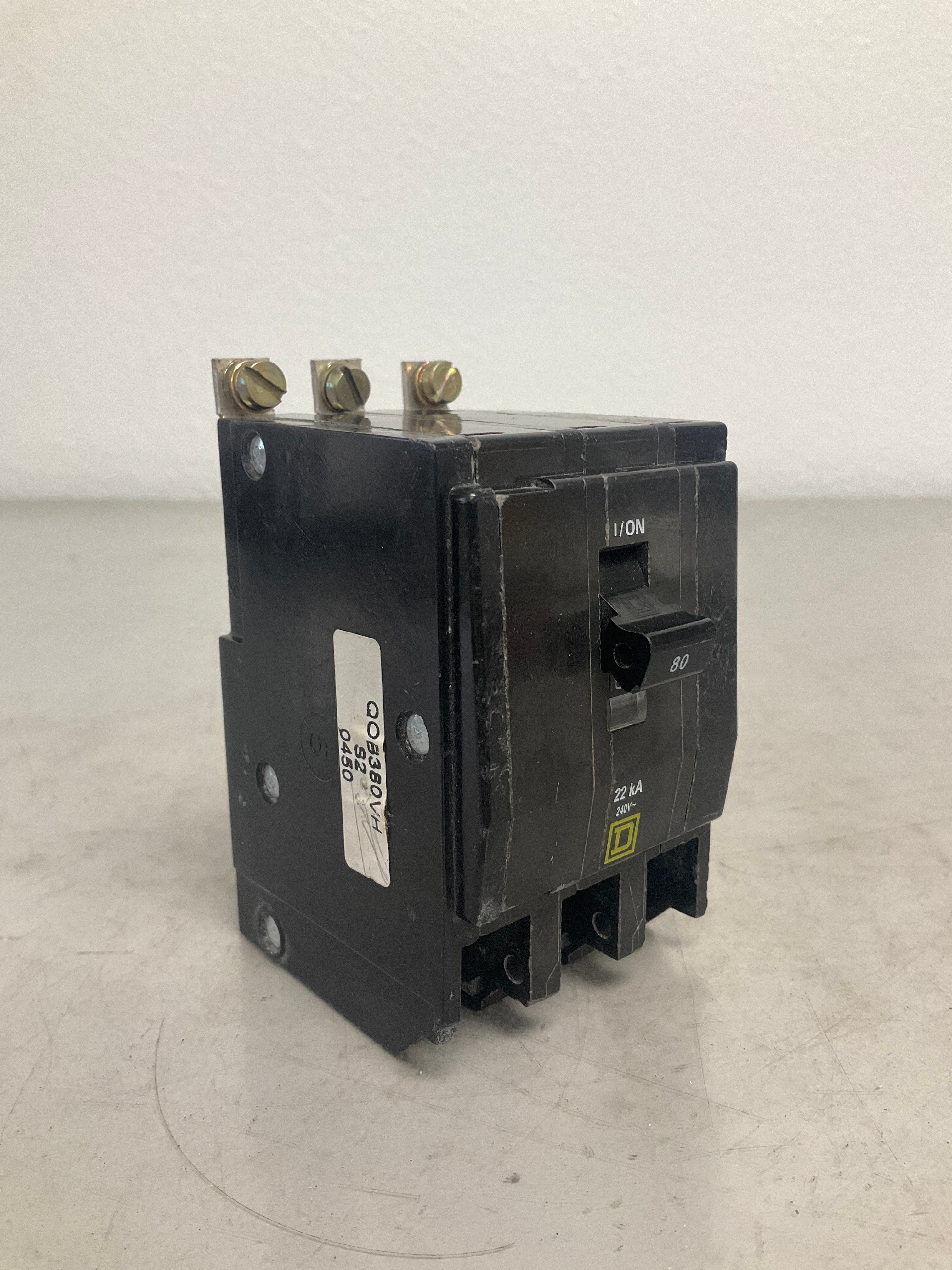 Used Square D QOB380VH 3 Pole, 80 Amps, 240 Volts