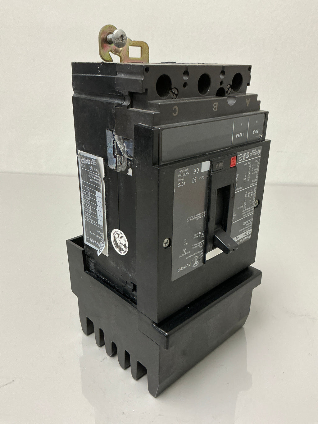 Used Square D HDA36060 3 Pole, 60 Amps, 600 Volts Circuit Breaker