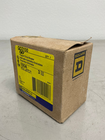 New Square D QO3100 3 Poles, 100 Amps, 240 Volts