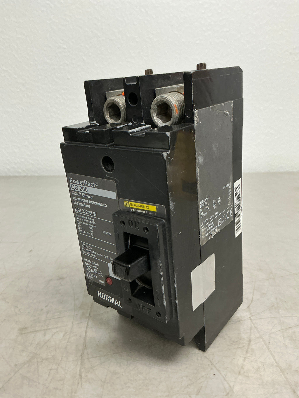 Used Square D QGL2220LW 2 Pole, 200 Amps, 240 Volts Circuit Breaker