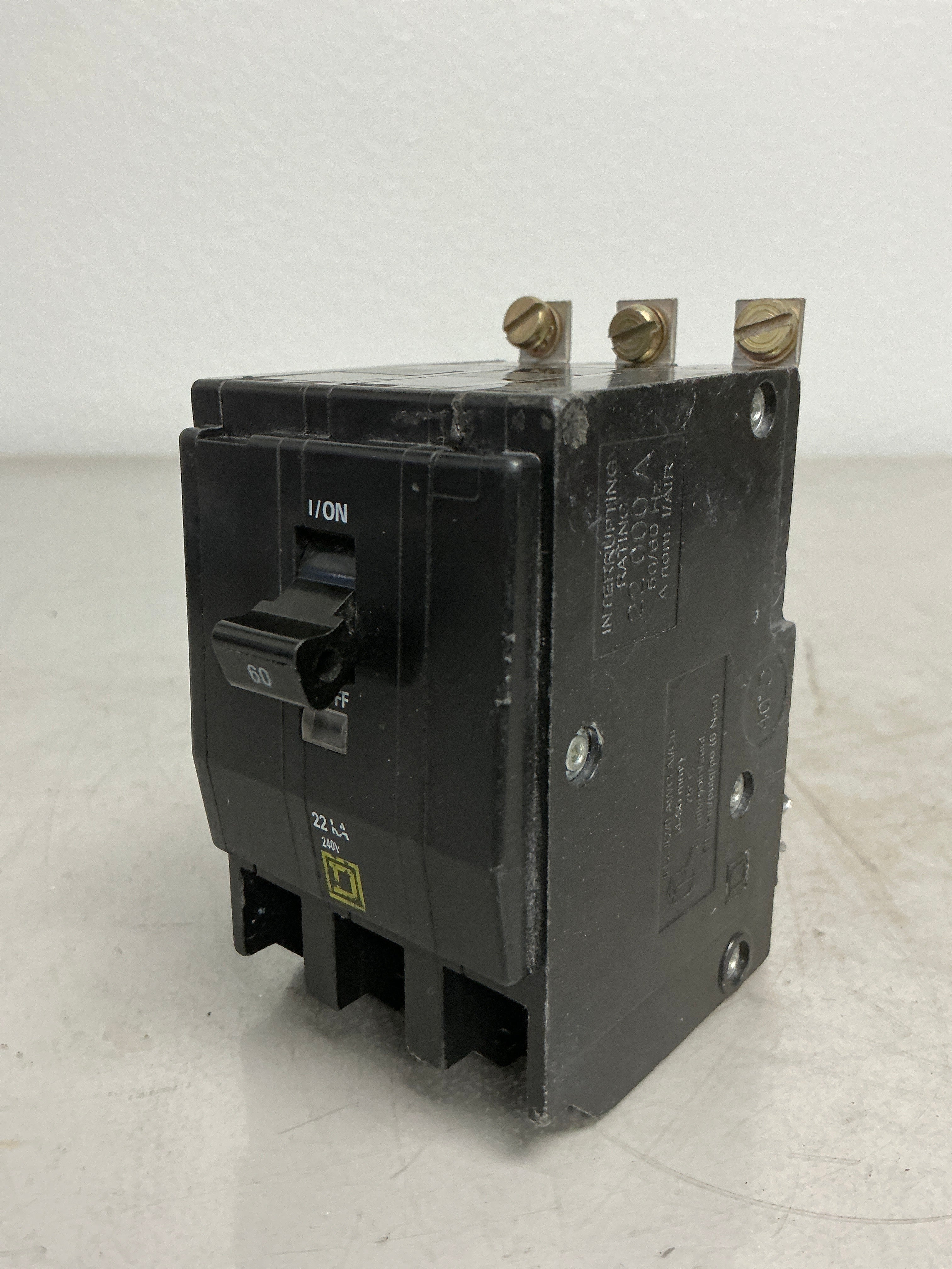 Used Square D QOB360VH 3 Pole, 60 Amps,240 Volts