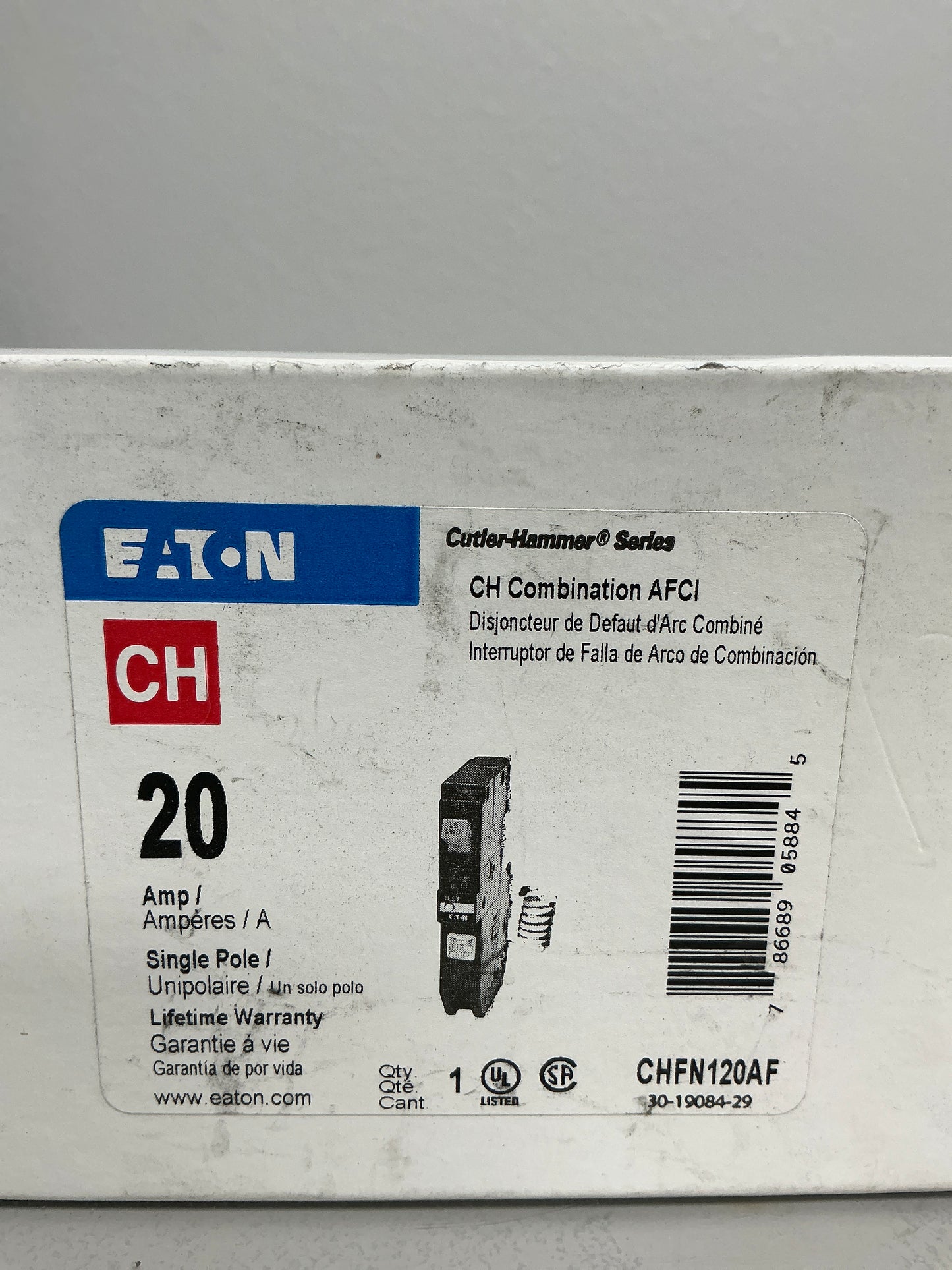 New Eaton CHFN120AF Single Pole, 20 Amps